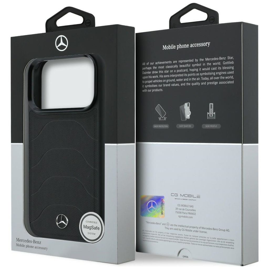 Mercedes Bow Lines MagSafe -kuori till iPhone 17 Pro - Musta