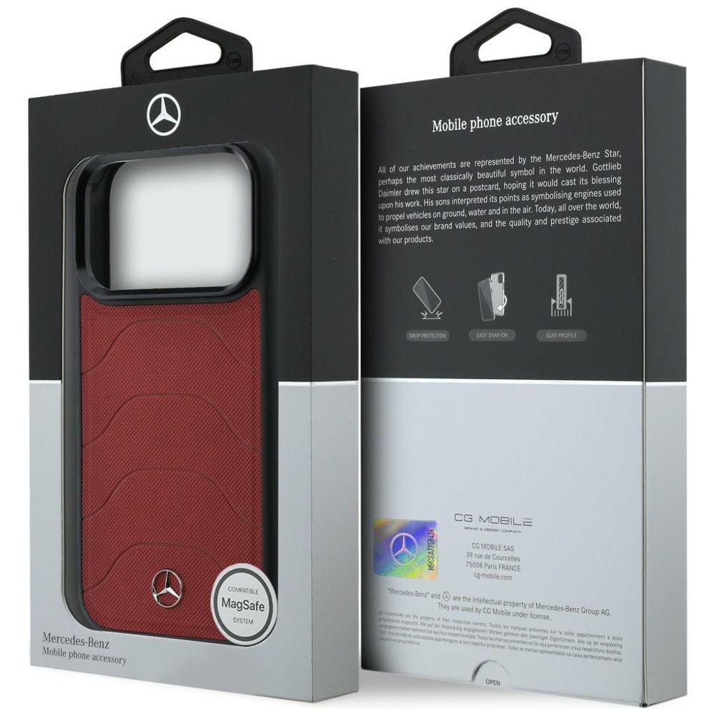 Mercedes Bow Lines MagSafe -kuori till iPhone 17 Pro - Punainen