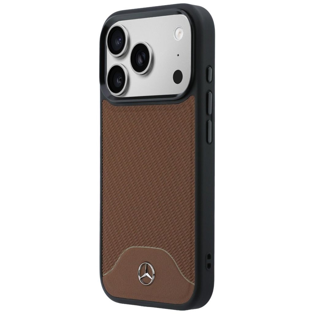Mercedes Leather Wood Effect MagSafe -kuori till iPhone 17 Pro - Ruskea