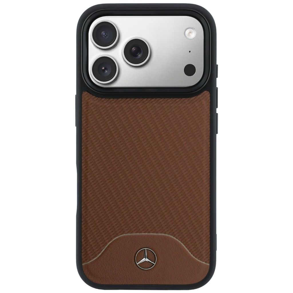 Mercedes Leather Wood Effect MagSafe -kuori till iPhone 17 Pro - Ruskea