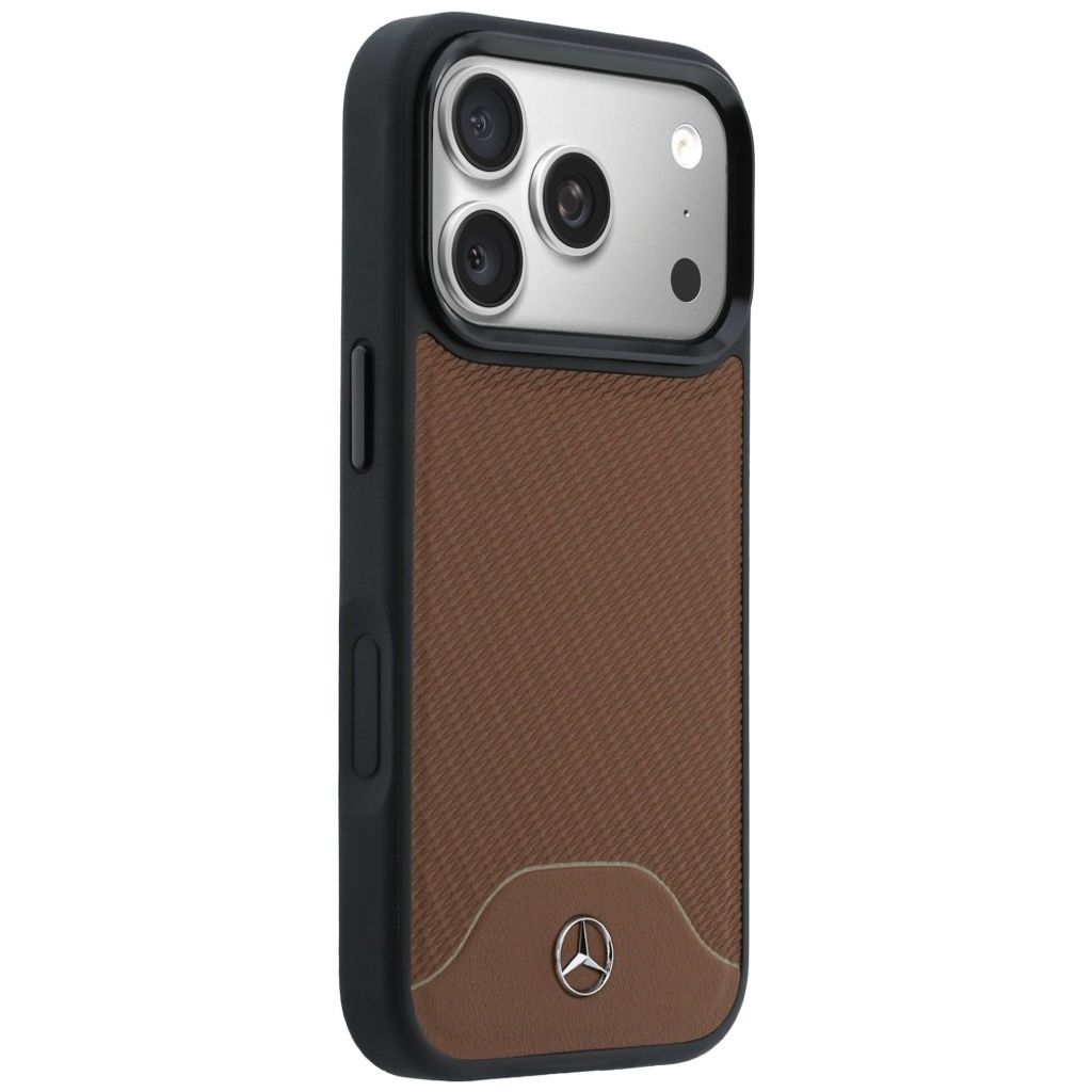 Mercedes Leather Wood Effect MagSafe -kuori till iPhone 17 Pro Max - Ruskea