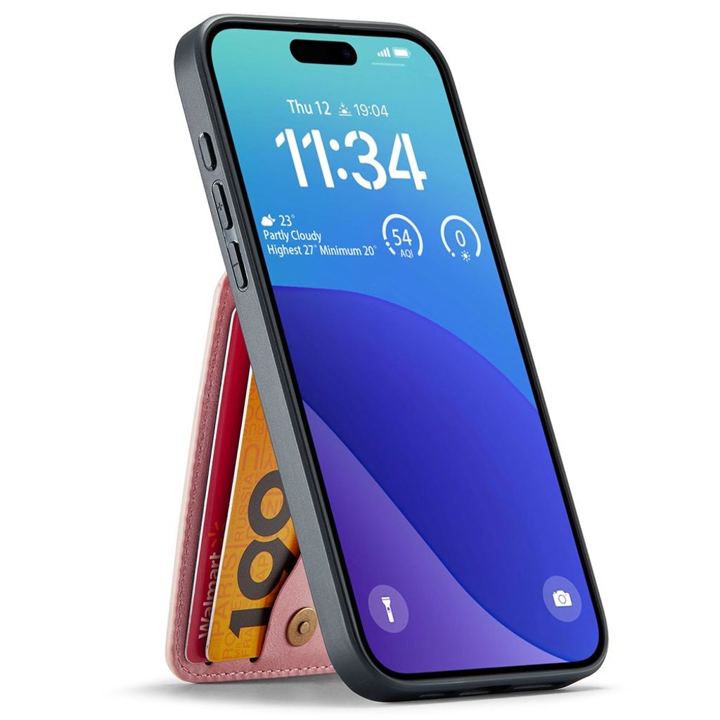 FIERRE SHANN iPhone 16 Pro Deksel med Kortspor - Rosa