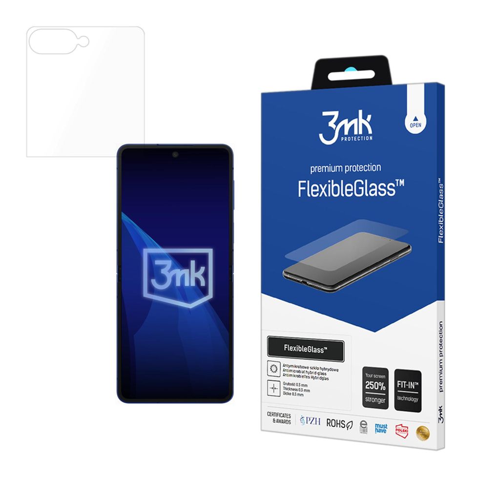 3mk FlexibleGlass Samsung Galaxy Z Flip 8 Skærmbeskyttelse Hybrid Glas - Gennemsigtig