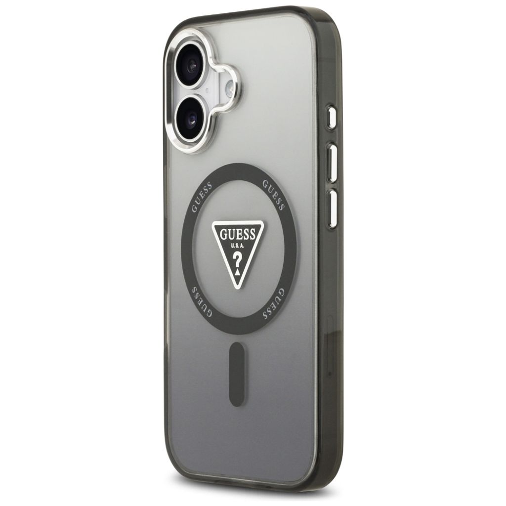 Guess IML Gradient Triangle Logo MagSafe -kuori till iPhone 17 - Musta