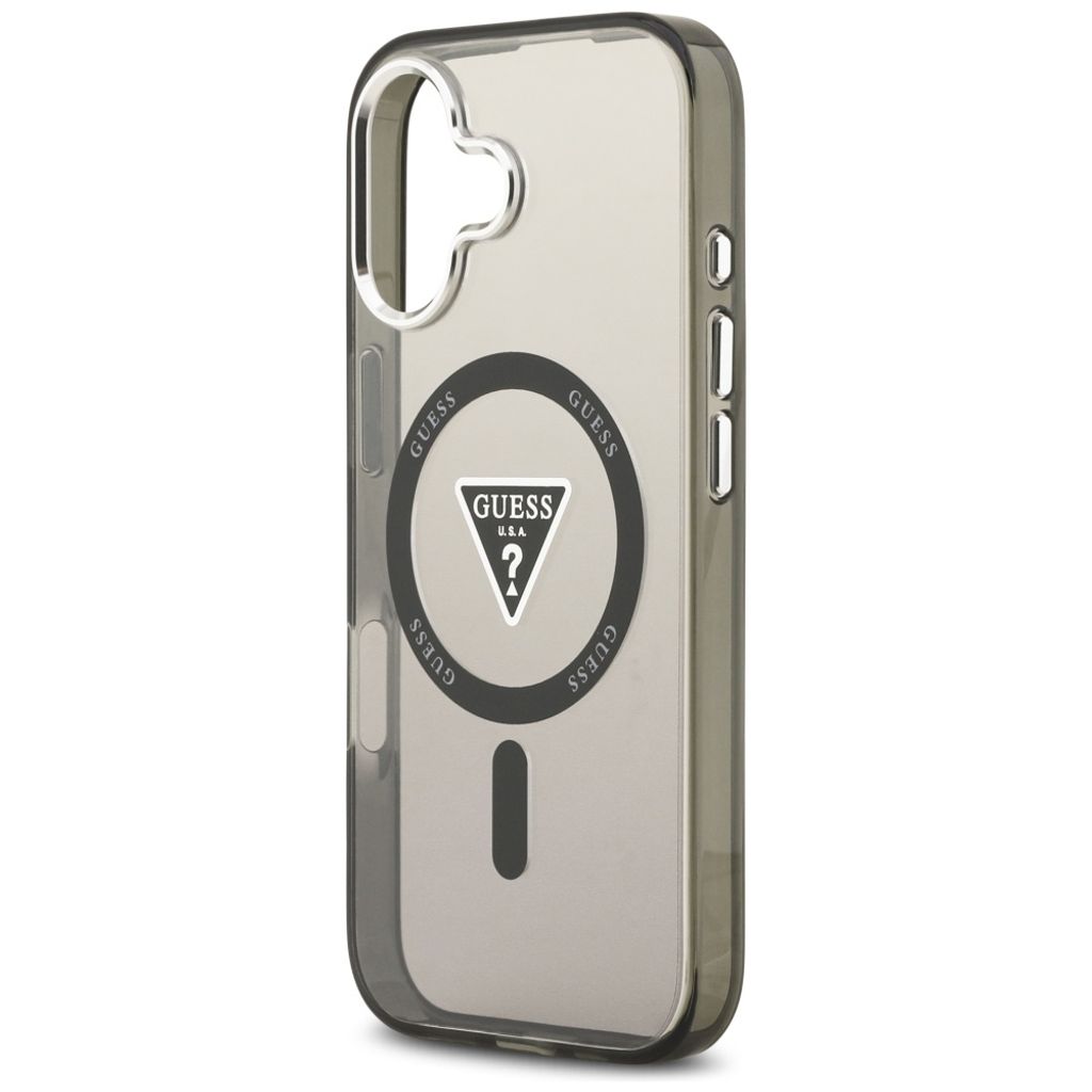 Guess IML Gradient Triangle Logo MagSafe -kuori till iPhone 17 - Musta