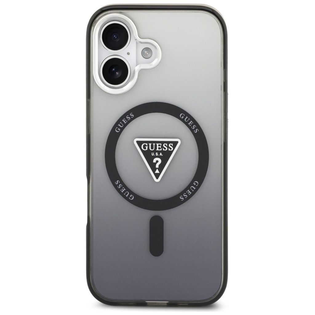 Guess IML Gradient Triangle Logo MagSafe -kuori till iPhone 17 - Musta