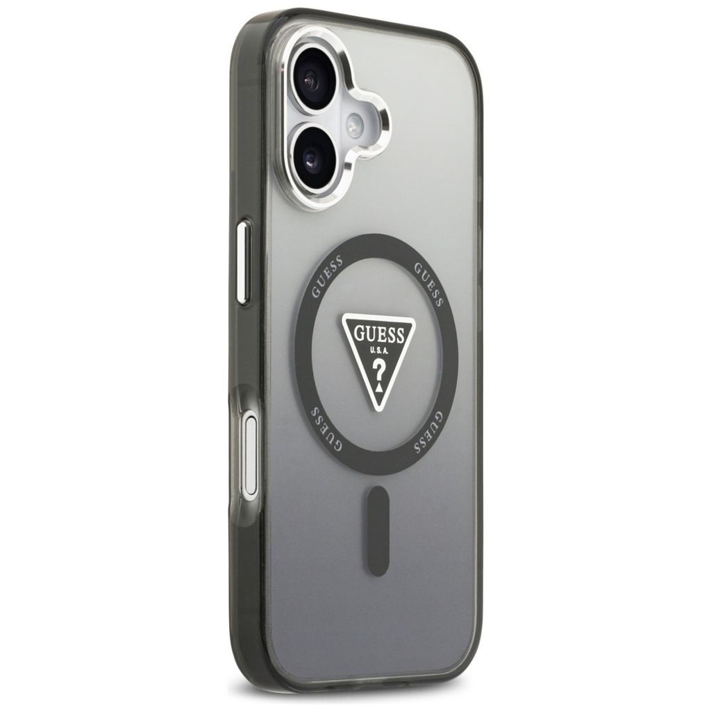 Guess IML Gradient Triangle Logo MagSafe -kuori till iPhone 17 - Musta