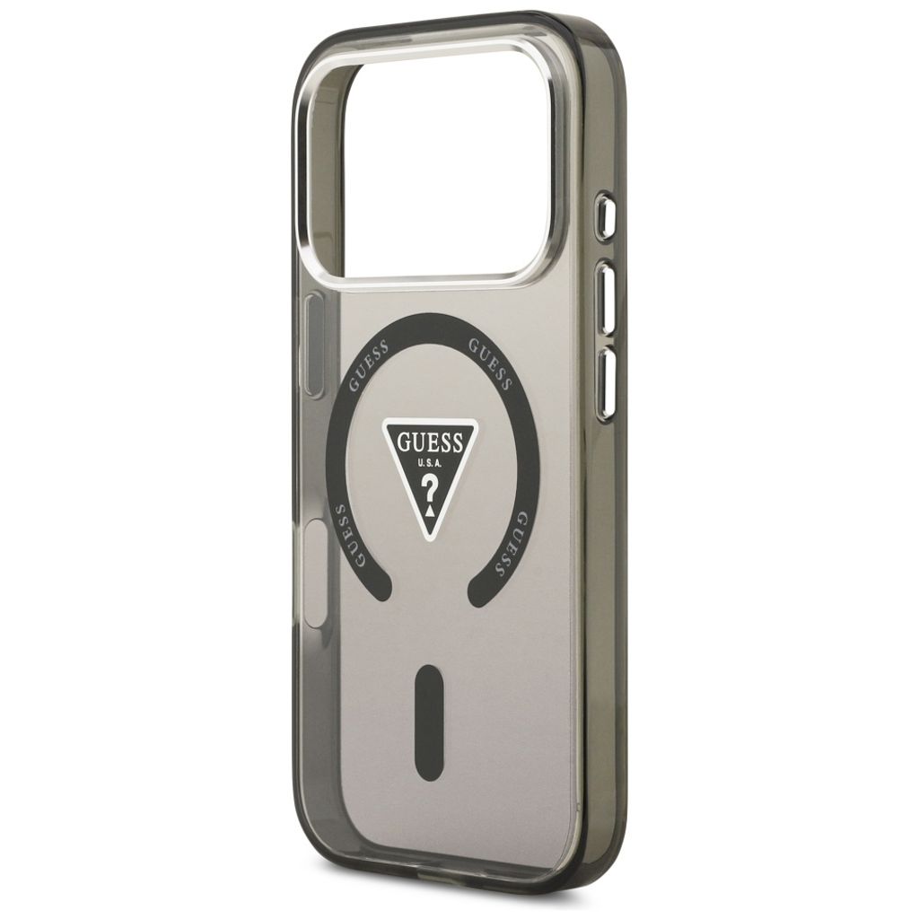 Guess IML Gradient Triangle Logo MagSafe -kuori till iPhone 17 Pro - Musta