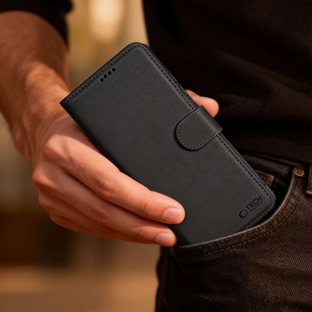 Tech-Protect Wallet -kotelo till Xiaomi 17T - Musta