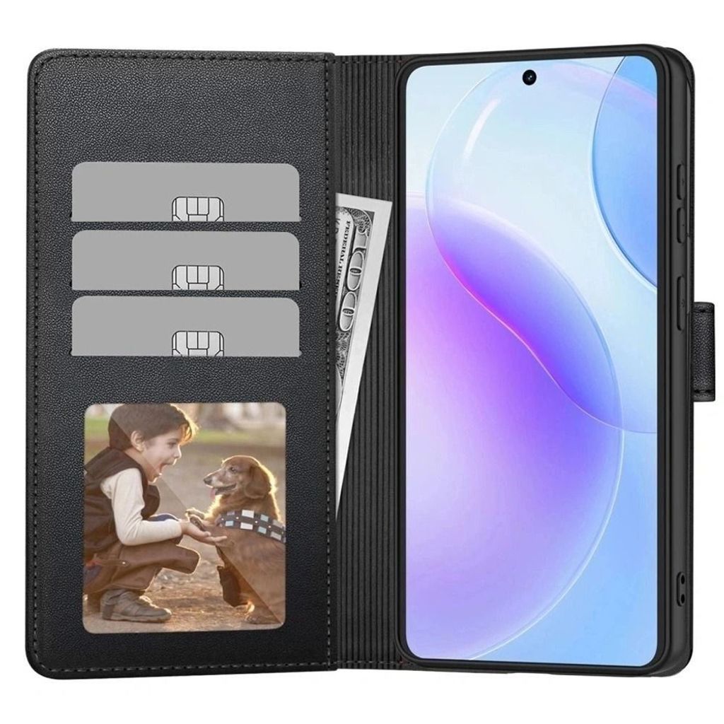 Tech-Protect Wallet -kotelo till Xiaomi 17T - Musta