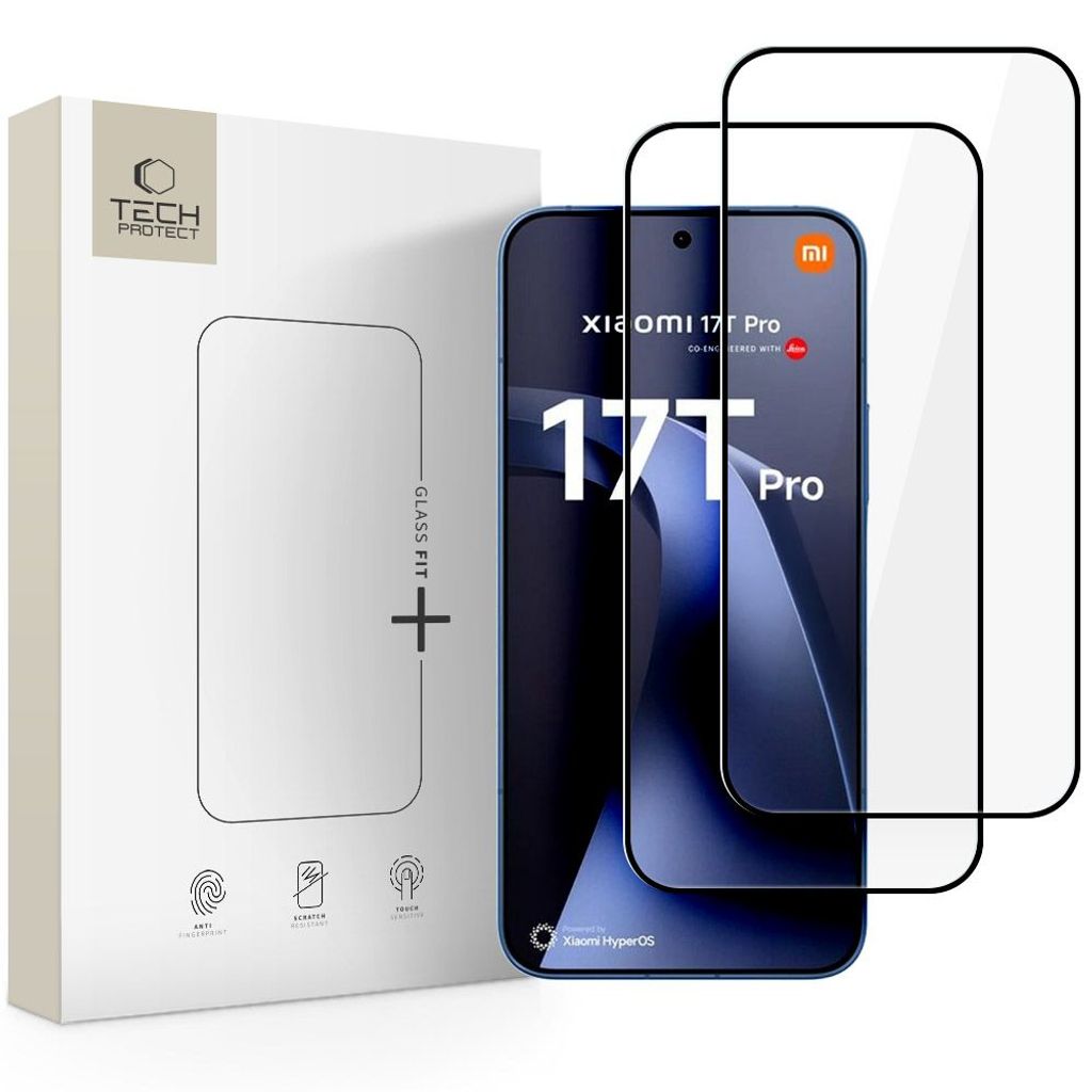 Tech-Protect Glass Fit+ Näytönsuoja 2-pakkaus till Xiaomi 17T Pro