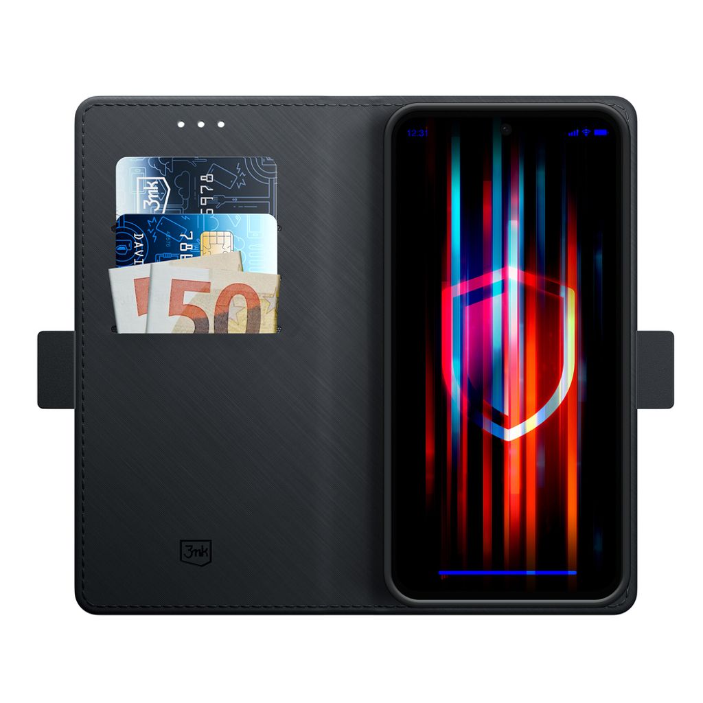3mk Wallet -kotelo Samsung Galaxy S26 FE:lle - Musta