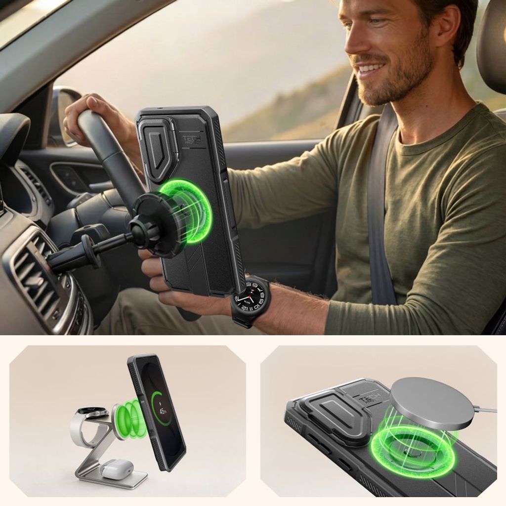 Tech-Protect Kevlar MagSafe -kuori 2-pakkaus  Samsung Galaxy S26 Ultra:lle - Musta