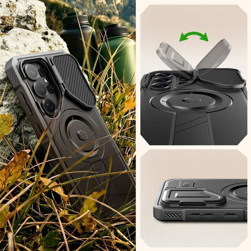 Tech-Protect Kevlar MagSafe -kuori 2-pakkaus  Samsung Galaxy S26 Ultra:lle - Musta