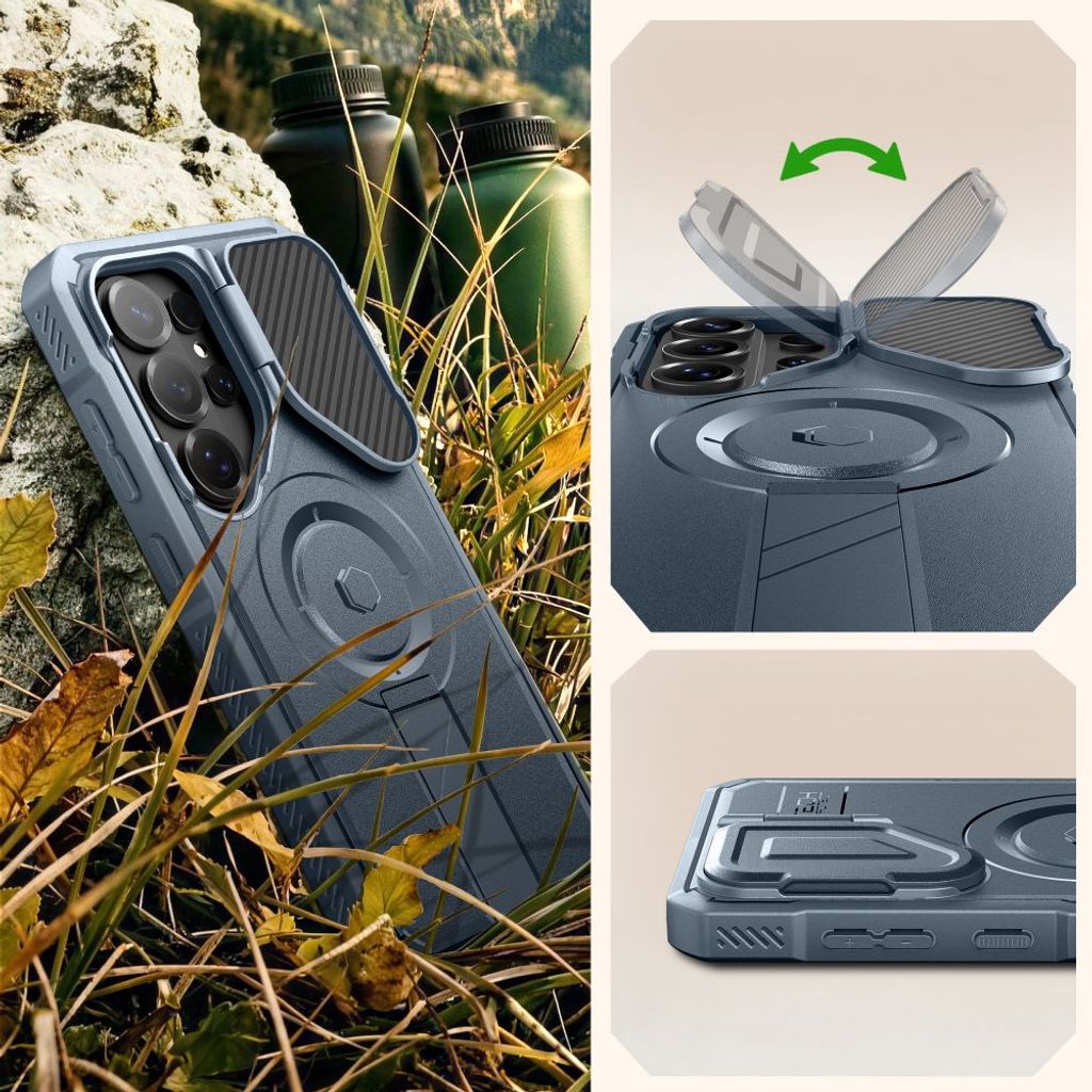 Tech-Protect Kevlar MagSafe -kuori 2-pakkaus Samsung Galaxy S26 Ultra:lle - Sininen