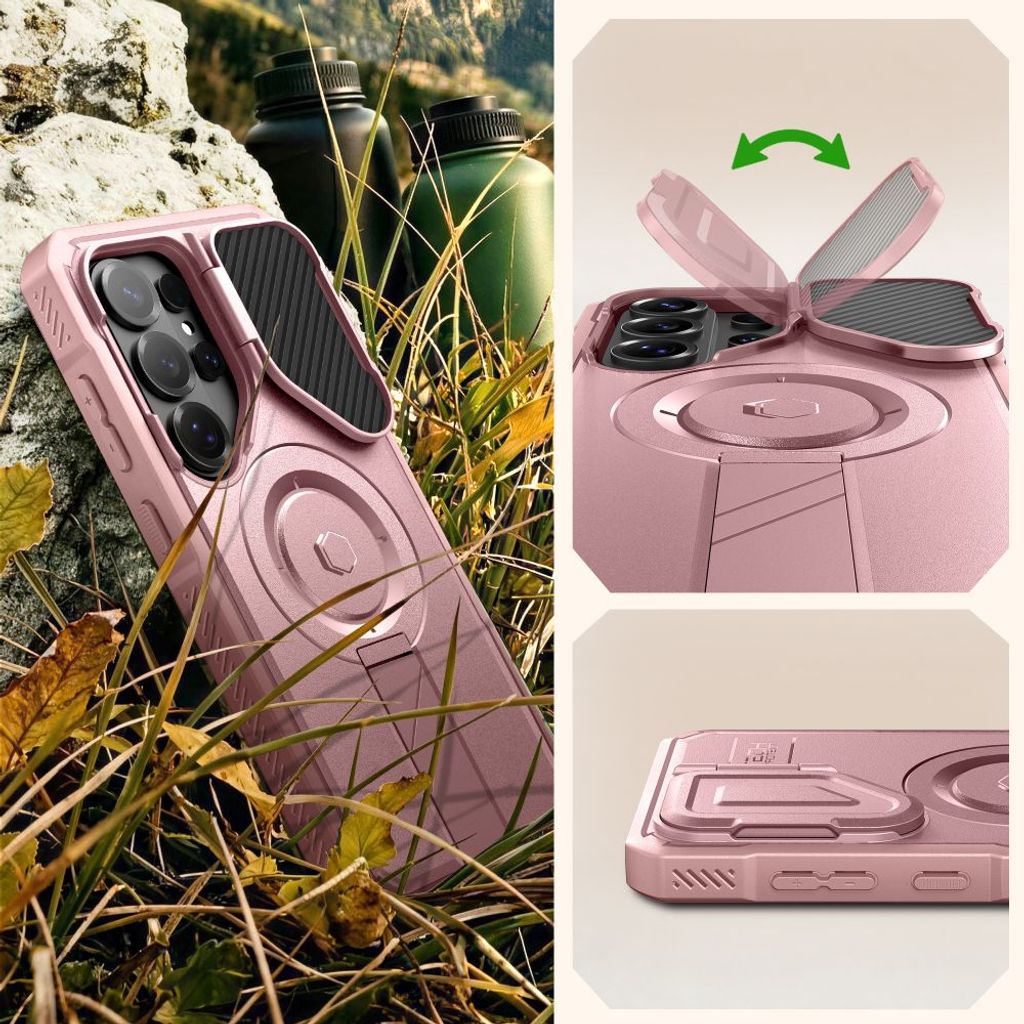 Tech-Protect Kevlar MagSafe Skal 2-pack till Samsung Galaxy S26 Ultra - Rosa