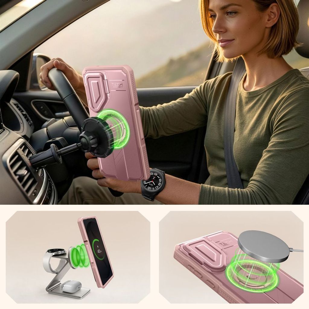 Tech-Protect Kevlar MagSafe Skal 2-pack till Samsung Galaxy S26 Ultra - Rosa