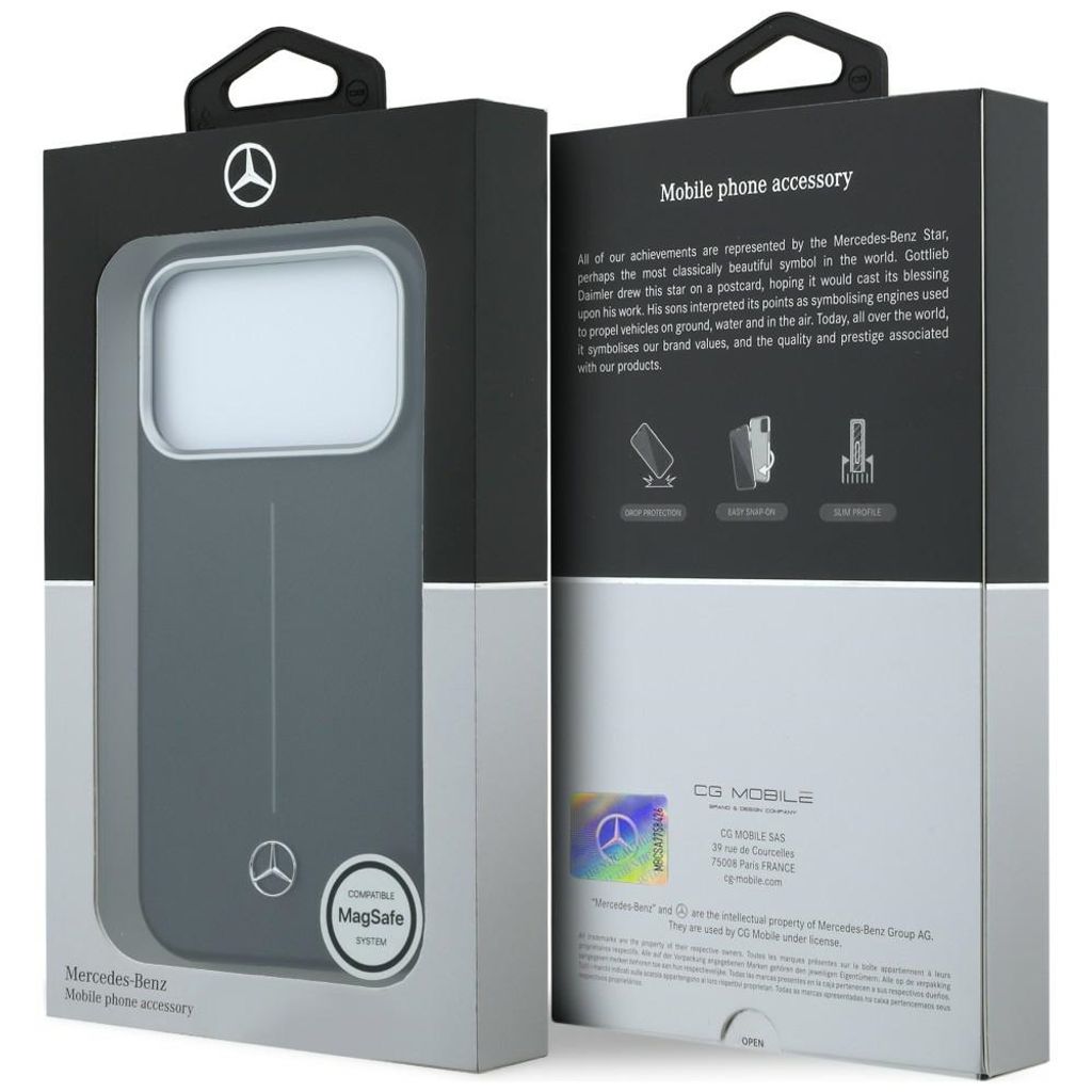 Mercedes Iconic Line MagSafe -kuori till iPhone 17 Pro - Musta