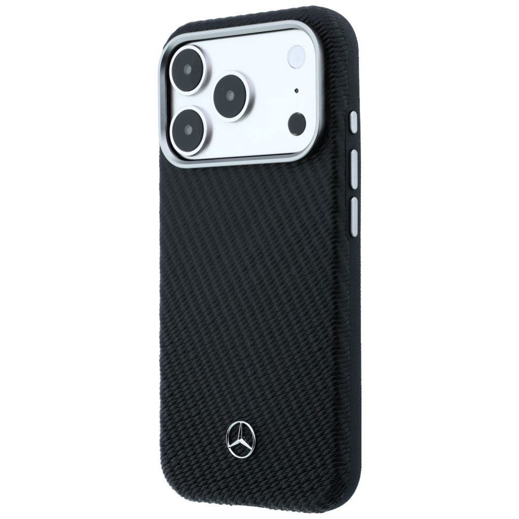 Mercedes Wood Effect MagSafe -kuori till iPhone 17 Pro - Musta