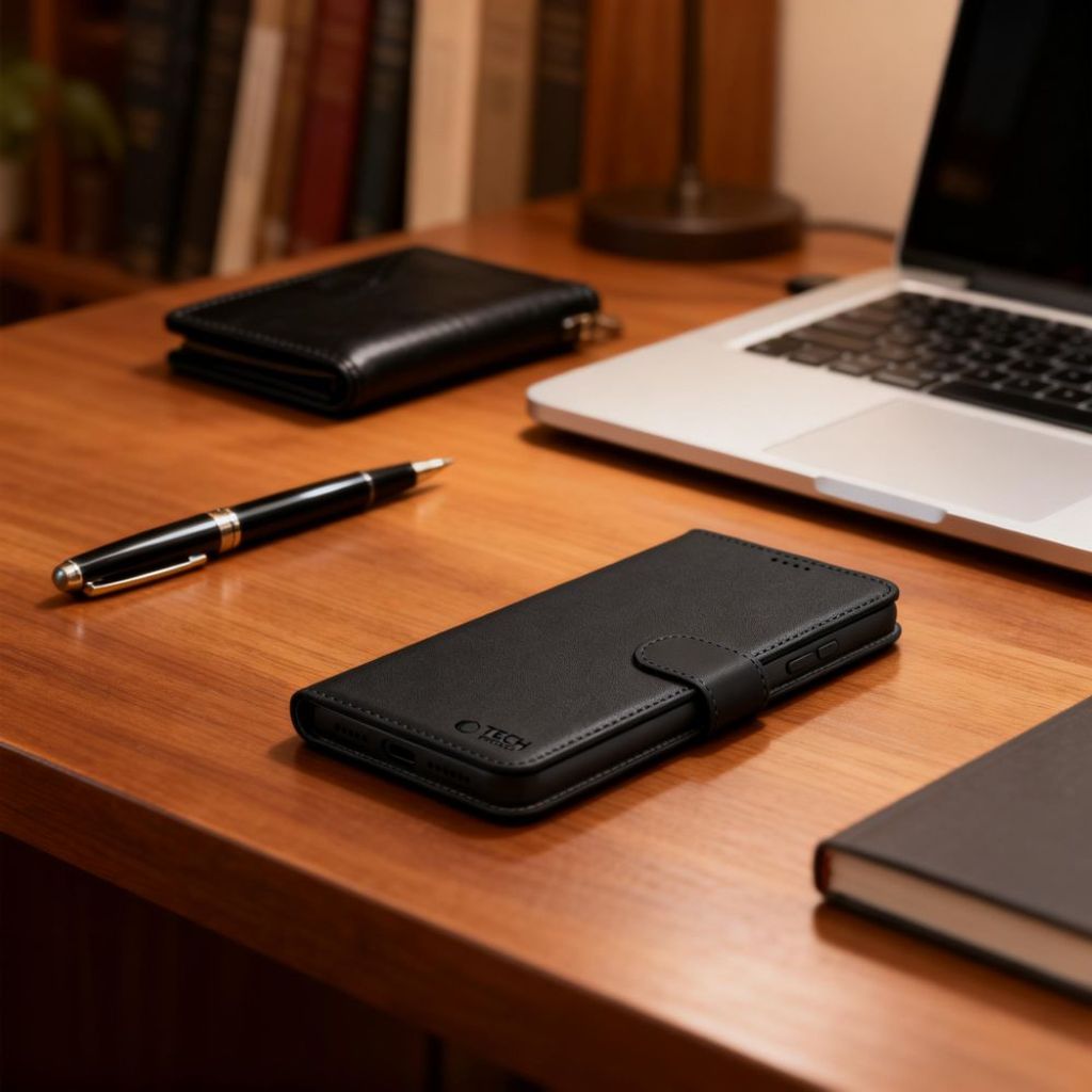 Tech-Protect Wallet -kotelo till Xiaomi 17T Pro - Musta