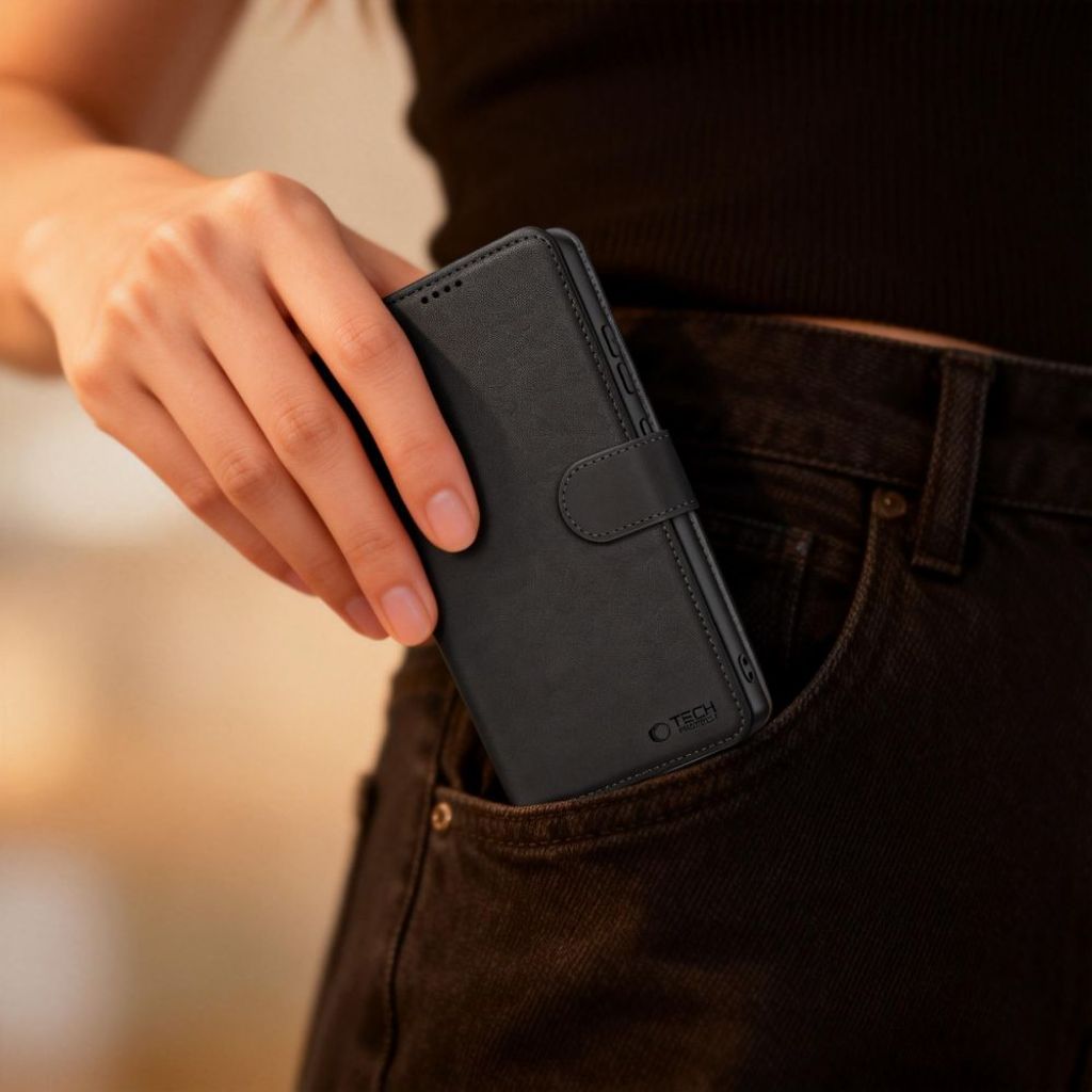Tech-Protect Wallet -kotelo till Xiaomi 17T Pro - Musta