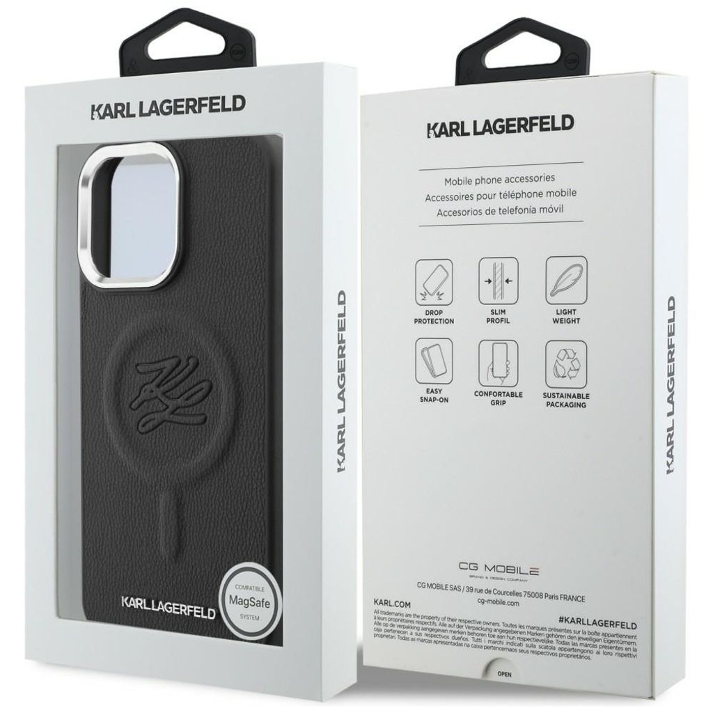 Karl Lagerfeld Embossed Ring Initials MagSafe Skal Samsung Galaxy S26 - Svart