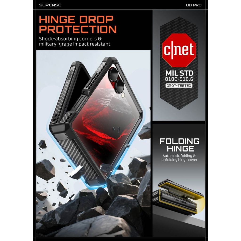 Supcase Samsung Galaxy Z Flip 8 Deksel Beetle Pro – Svart
