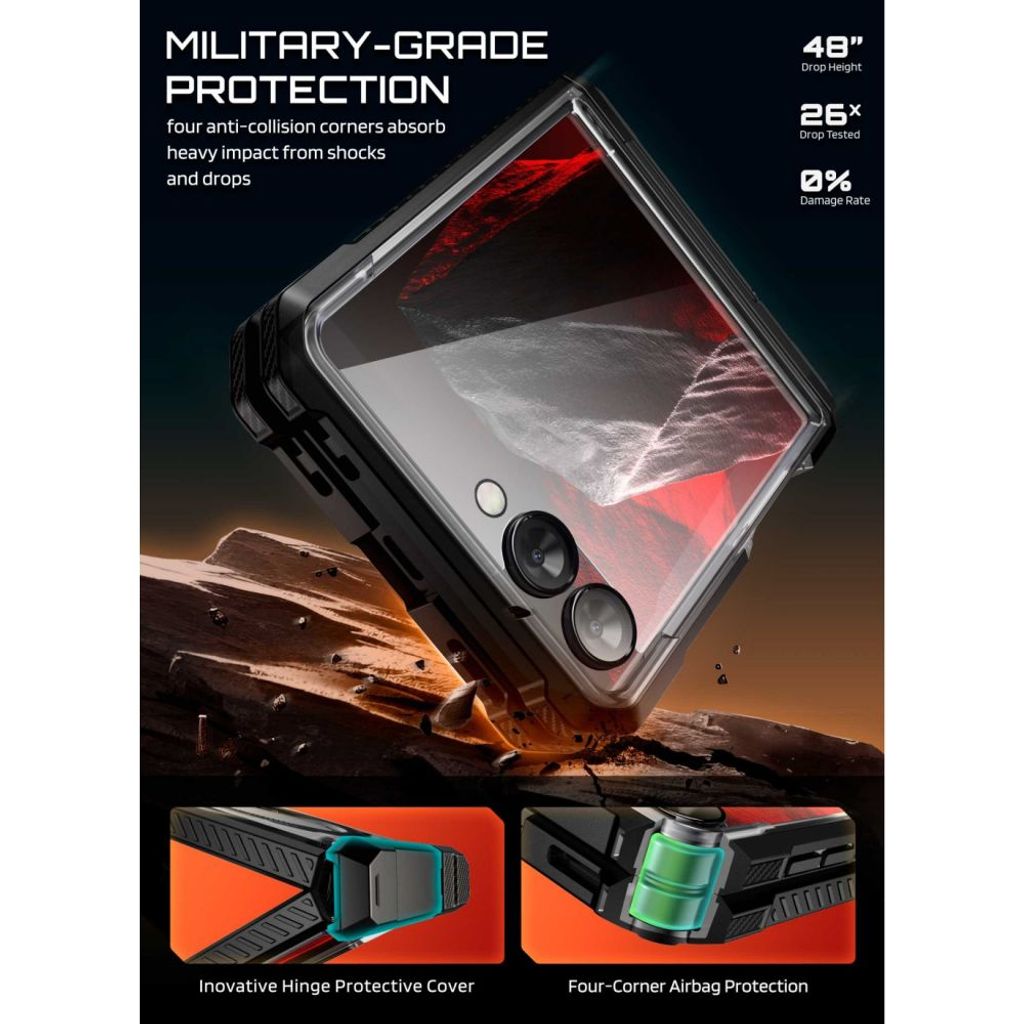 Supcase Samsung Galaxy Z Flip 8 Deksel MagSafe - Svart