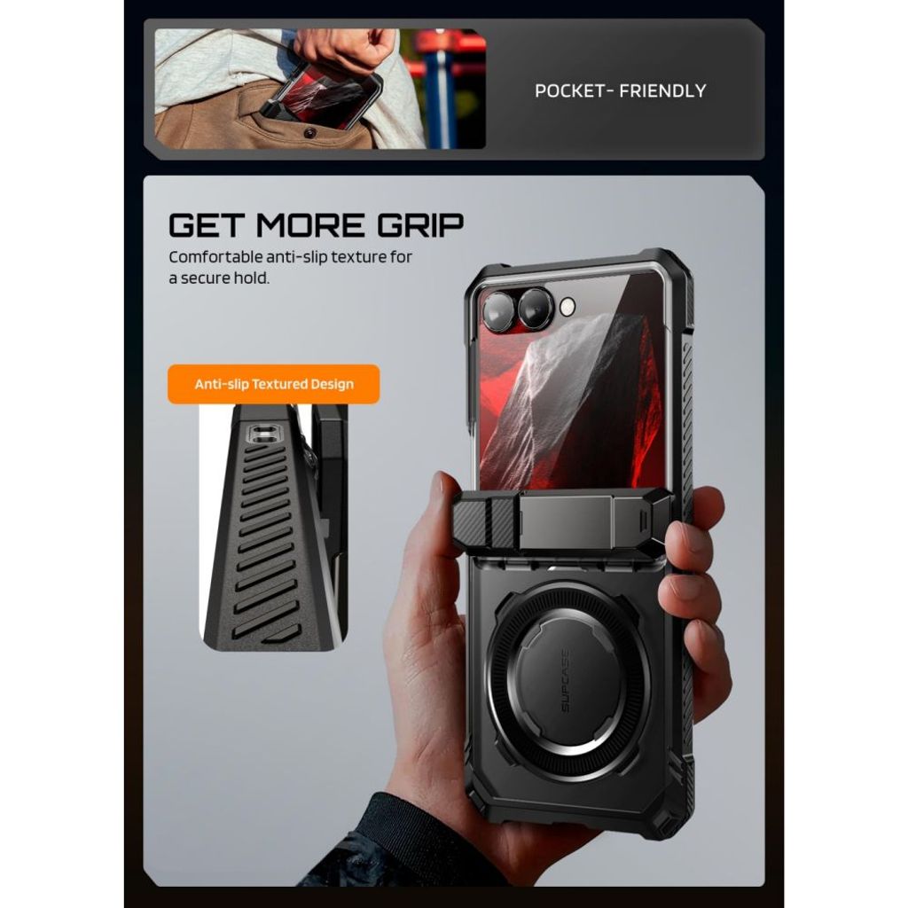 Supcase Samsung Galaxy Z Flip 8 Deksel MagSafe - Svart