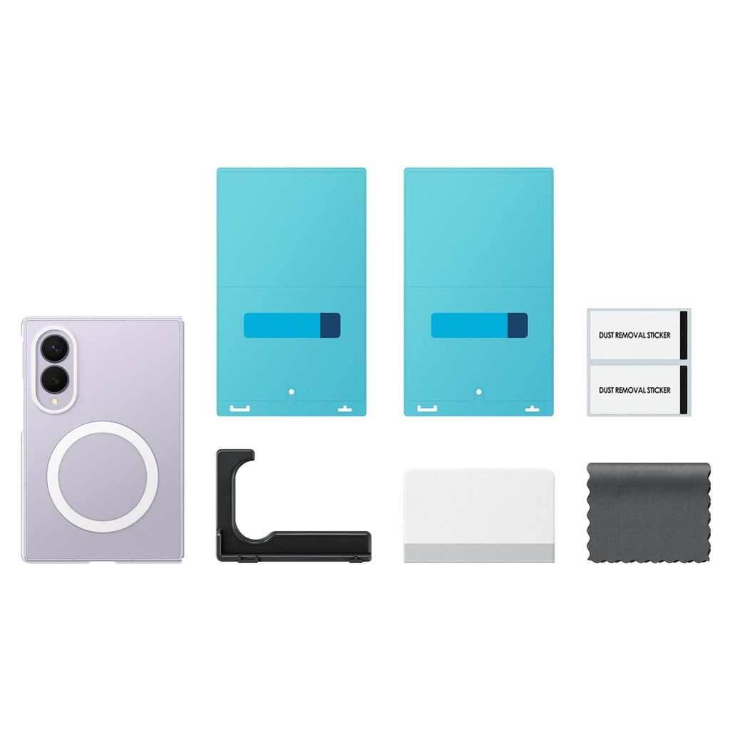 Samsung Galaxy Z Fold 8 Magnet Cover + 2 stk antirefleksfilm - Gennemsigtig