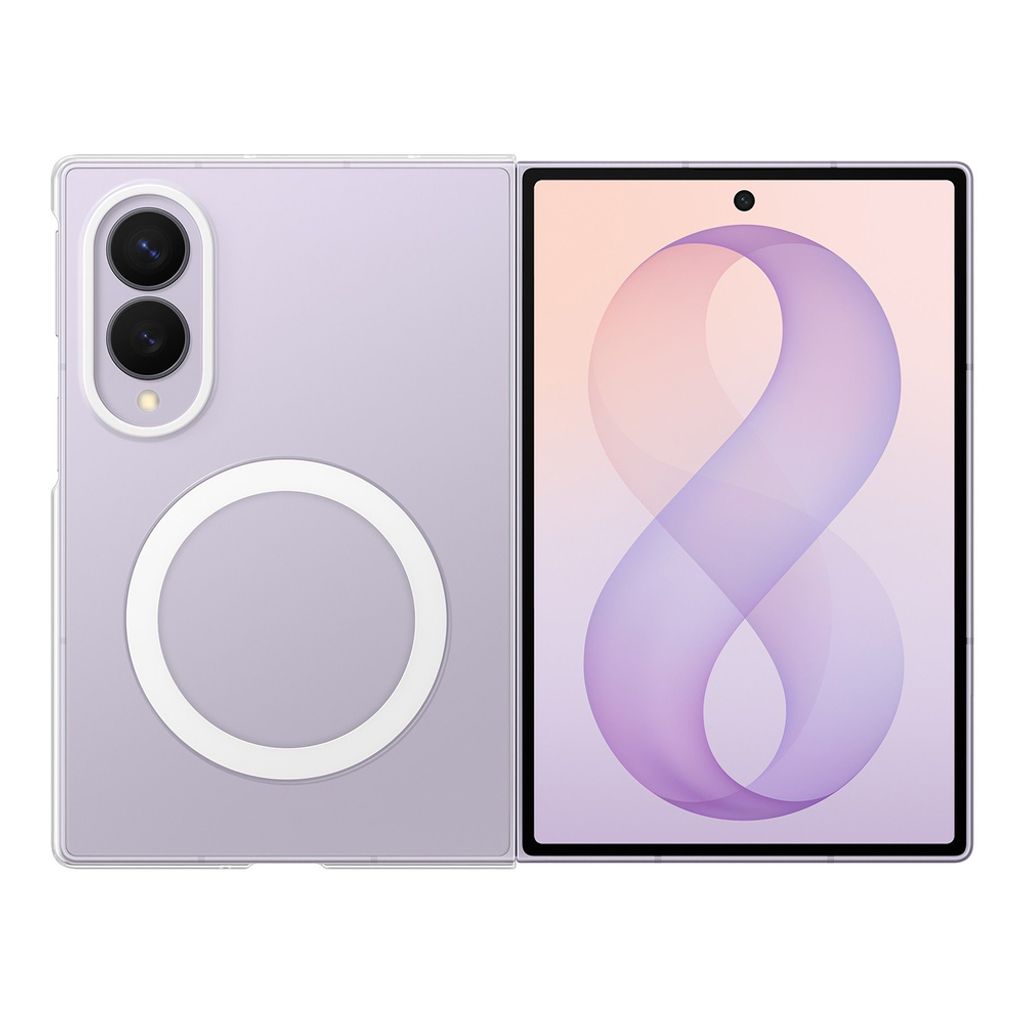 Samsung Galaxy Z Fold 8 Magnet Cover + 2 stk antirefleksfilm - Gennemsigtig