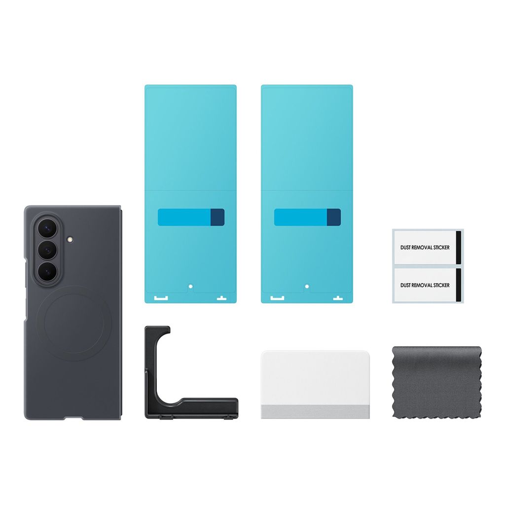 Samsung Galaxy Z Fold 8 MagSafe-kompatibelt Silikonskal + 2 antireflexfilmer - Svart