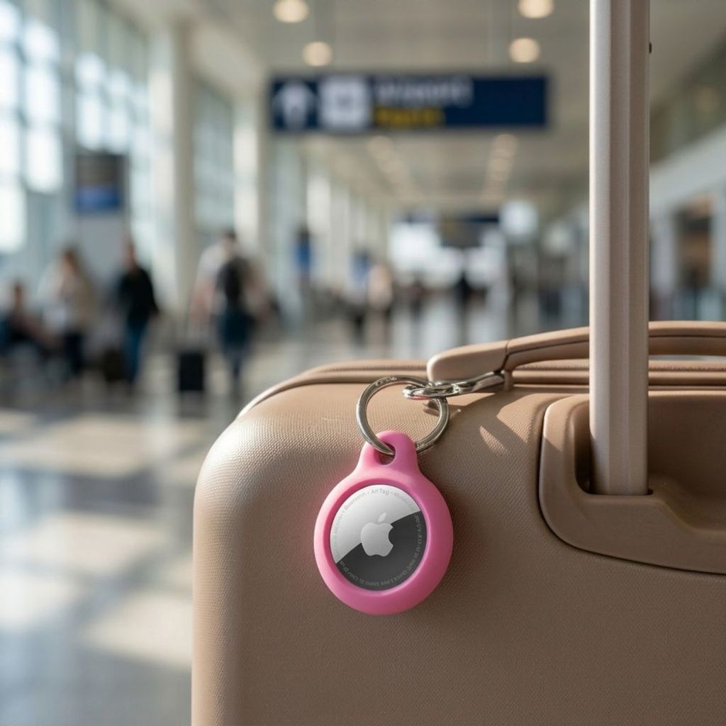 Tech-Protect Apple AirTag 1/2 nøkkelring med karabinkrok – rosa
