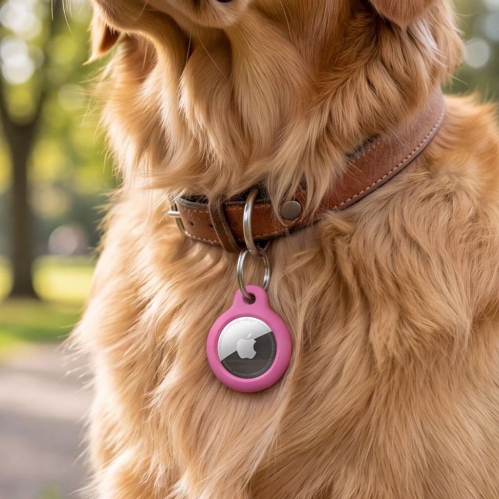 Tech-Protect Apple AirTag 1/2 nøkkelring med karabinkrok – rosa
