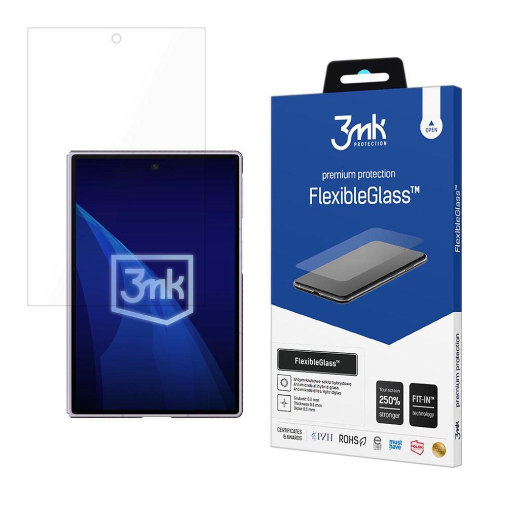 3mk FlexibleGlass Samsung Galaxy Z Fold 8 Skjermbeskytter - Gjennomsiktig