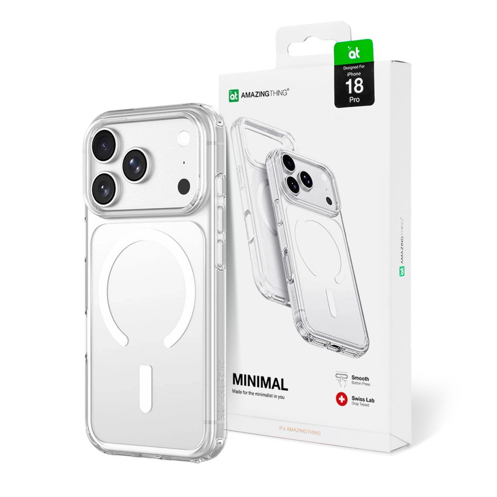 AmazingThing Minimal MagSafe -kuori till iPhone 18 Pro - Läpinäkyvä