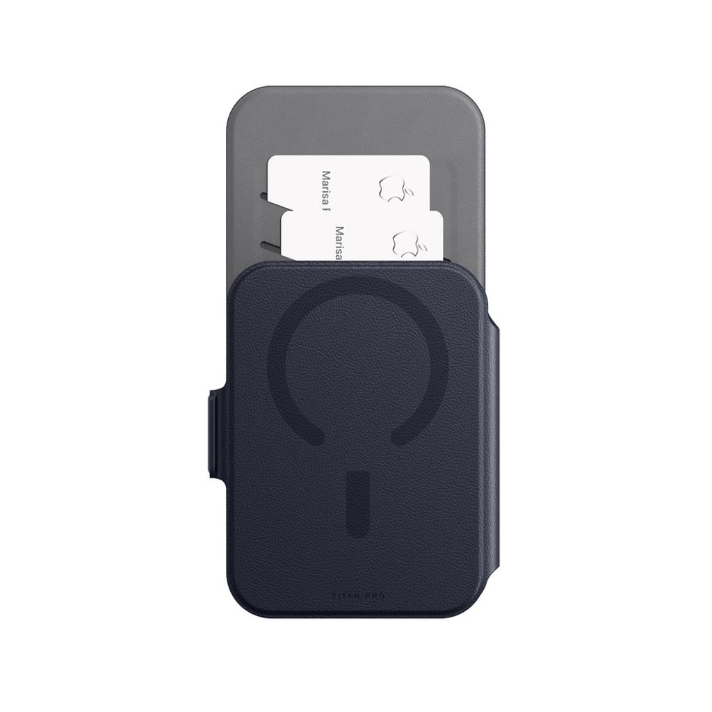 AmazingThing Titan Pro Lens Flip Set MagSafe -kuori Lompakko till iPhone 18 Pro Max - Sininen
