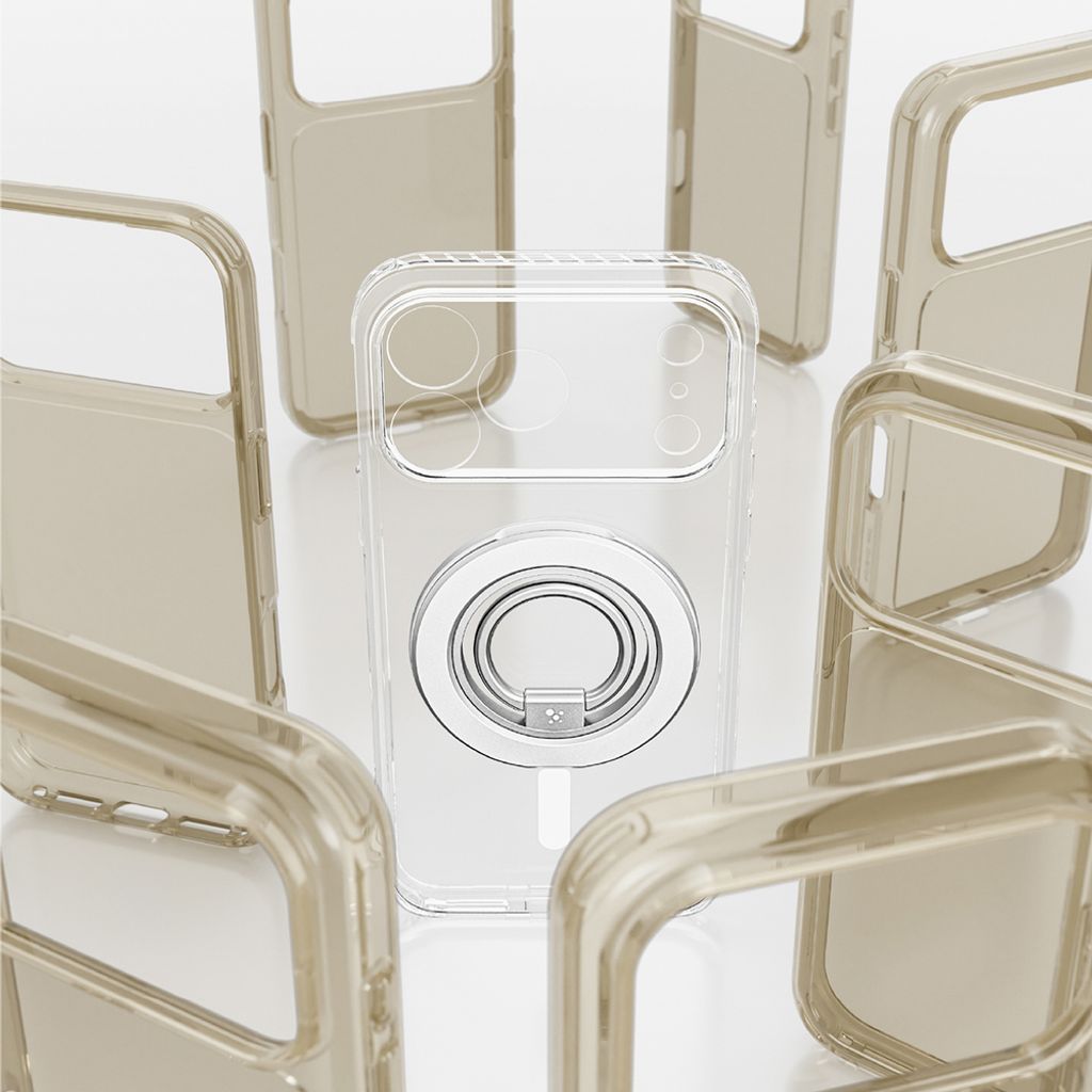 AmazingThing Titan Pro Lens Ring Set MagSafe -kuori till iPhone 18 Pro - Läpinäkyvä