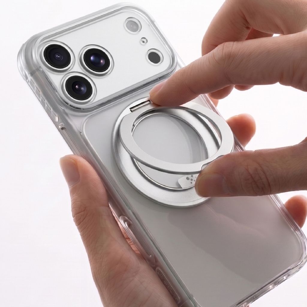 AmazingThing Titan Pro Spin Lens MagSafe -kuori till iPhone 18 Pro - Läpinäkyvä