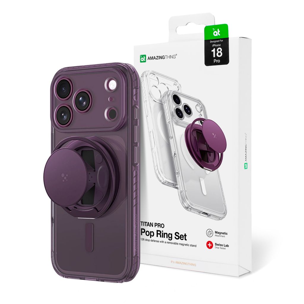 AmazingThing Titan Pro Pop Lens MagSafe -kuori till iPhone 18 Pro Max - Violetti
