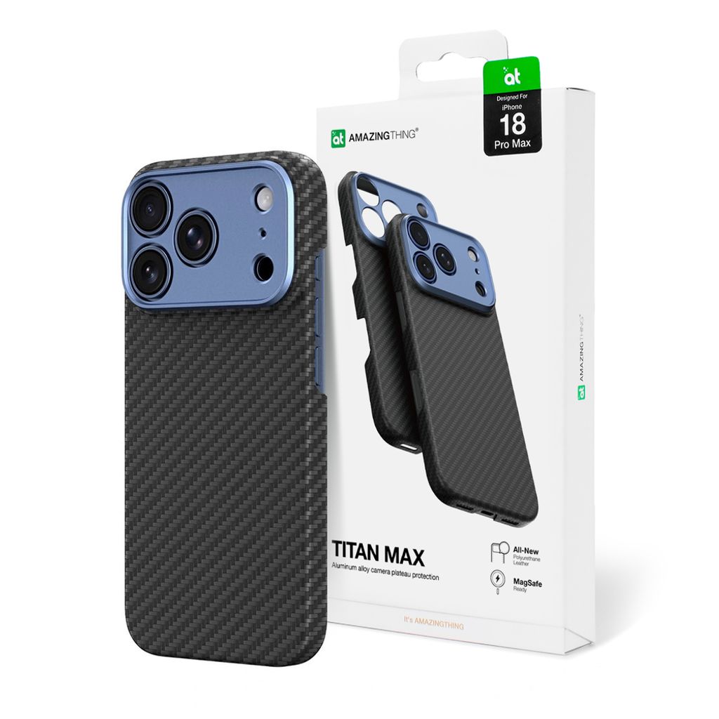 AmazingThing Titan Max Lens MagSafe -kuori till iPhone 18 Pro Max - Sininen
