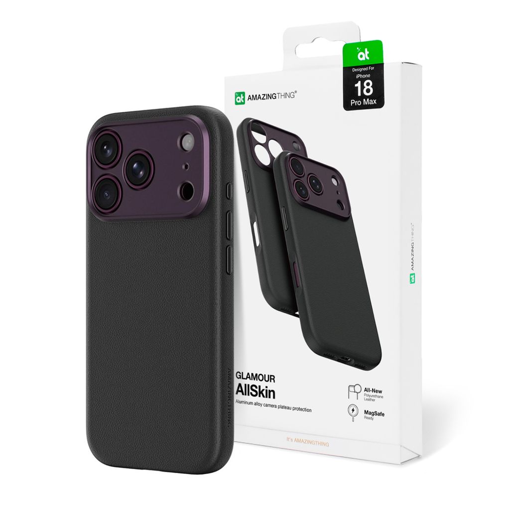 AmazingThing Glamour AllSkin MagSafe -kuori till iPhone 18 Pro Max - Violetti