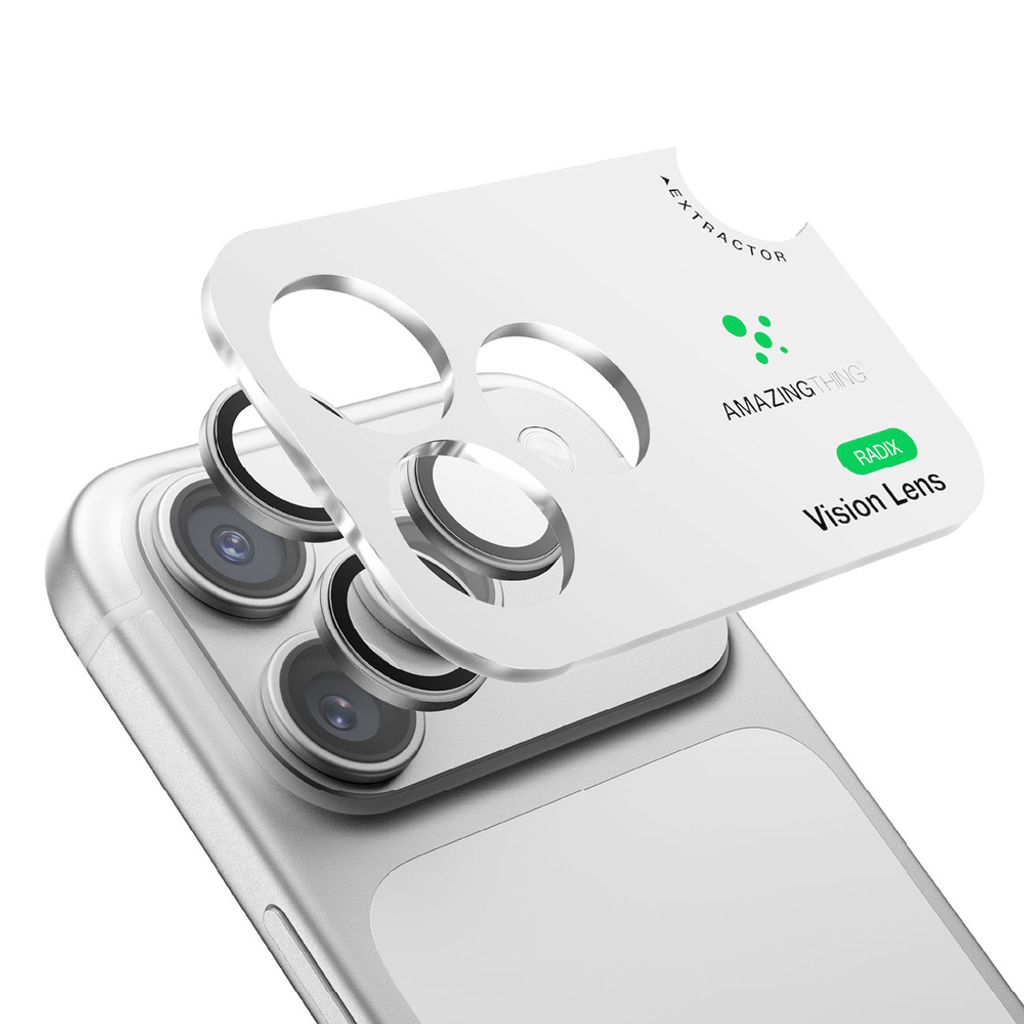 AmazingThing Titan Vision Lens Sapphire Linsebeskytter till iPhone 18 Pro/18 Pro Max - Sølv
