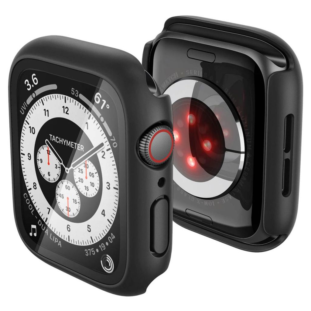 Spigen Thin Fit 360 kuori Apple Watch 44mm - Musta