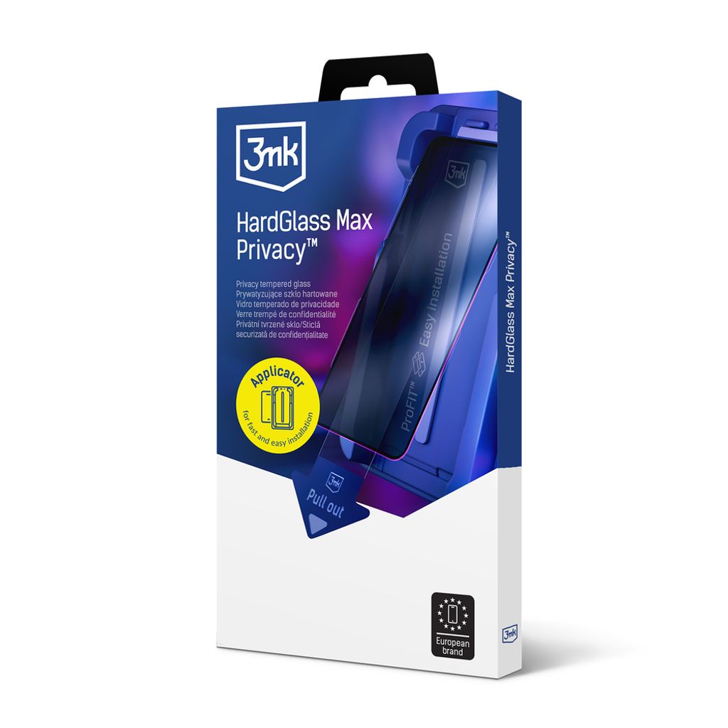 3mk Hardglass Max Privacy -näytönsuoja applikaattorin kanssa iPhone 18 Pro Max/17 Pro Max:lle
