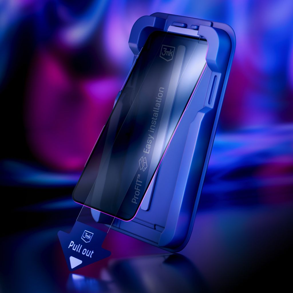 3mk Hardglass Max Privacy -näytönsuoja applikaattorin kanssa iPhone 18 Pro Max/17 Pro Max:lle