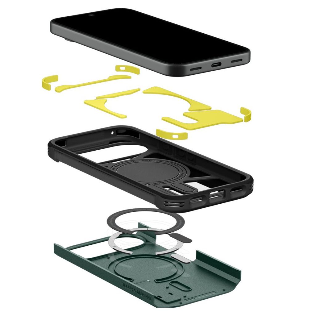 Spigen Tough Armor MagSafe Cover till Google Pixel 11 - Mørkegrøn