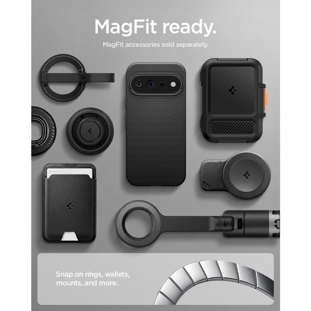 Spigen Liquid Air MagSafe -kuori till Google Pixel 11 Pro - Musta