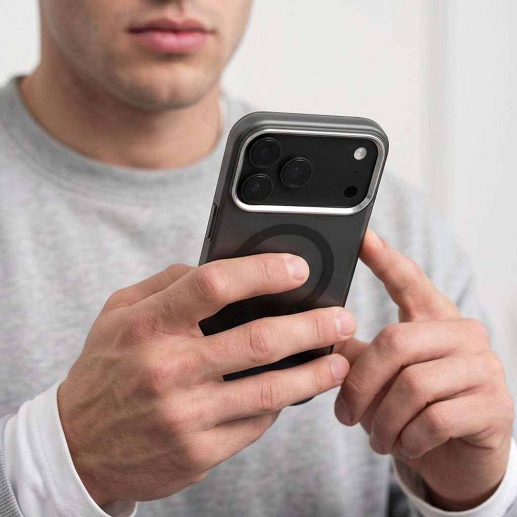 Tech-Protect MagZero MagSafe -kuori iPhone 17 Pro/18 Pro:lle - Läpinäkyvä/musta