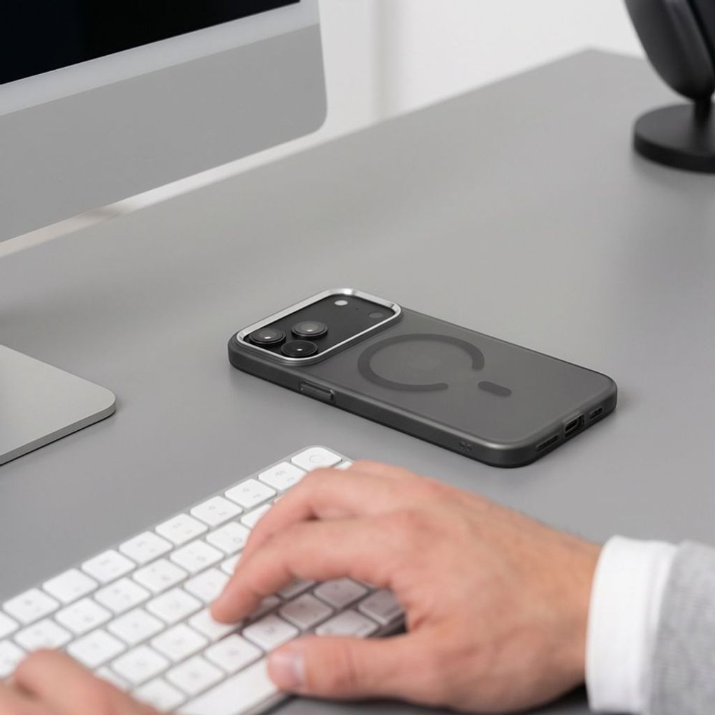 Tech-Protect MagZero MagSafe -kuori iPhone 17 Pro/18 Pro:lle - Läpinäkyvä/musta